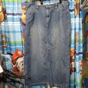 Cato Womens Long Denim Skirt Size 12